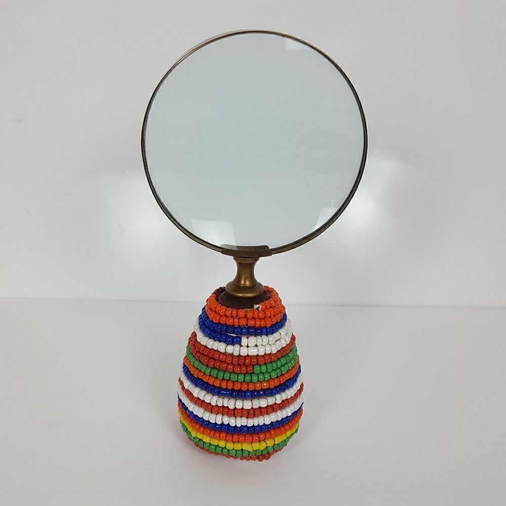 Vintage  Brass Magnifying Glass‎